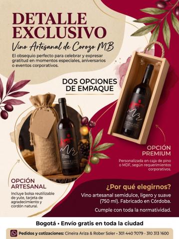 Vino de Corozo marca María Barilla elaborado en Córdoba Vino de Corozo marca María Barilla elaborado en Córdoba