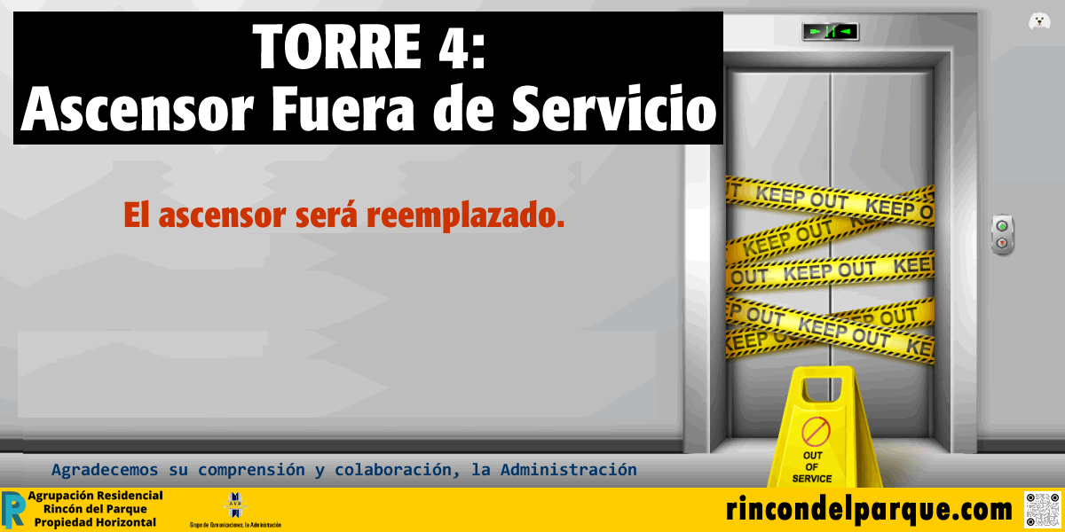 2024-12-30, Comunicado: Modernización Ascensor Torre 4, Entrega