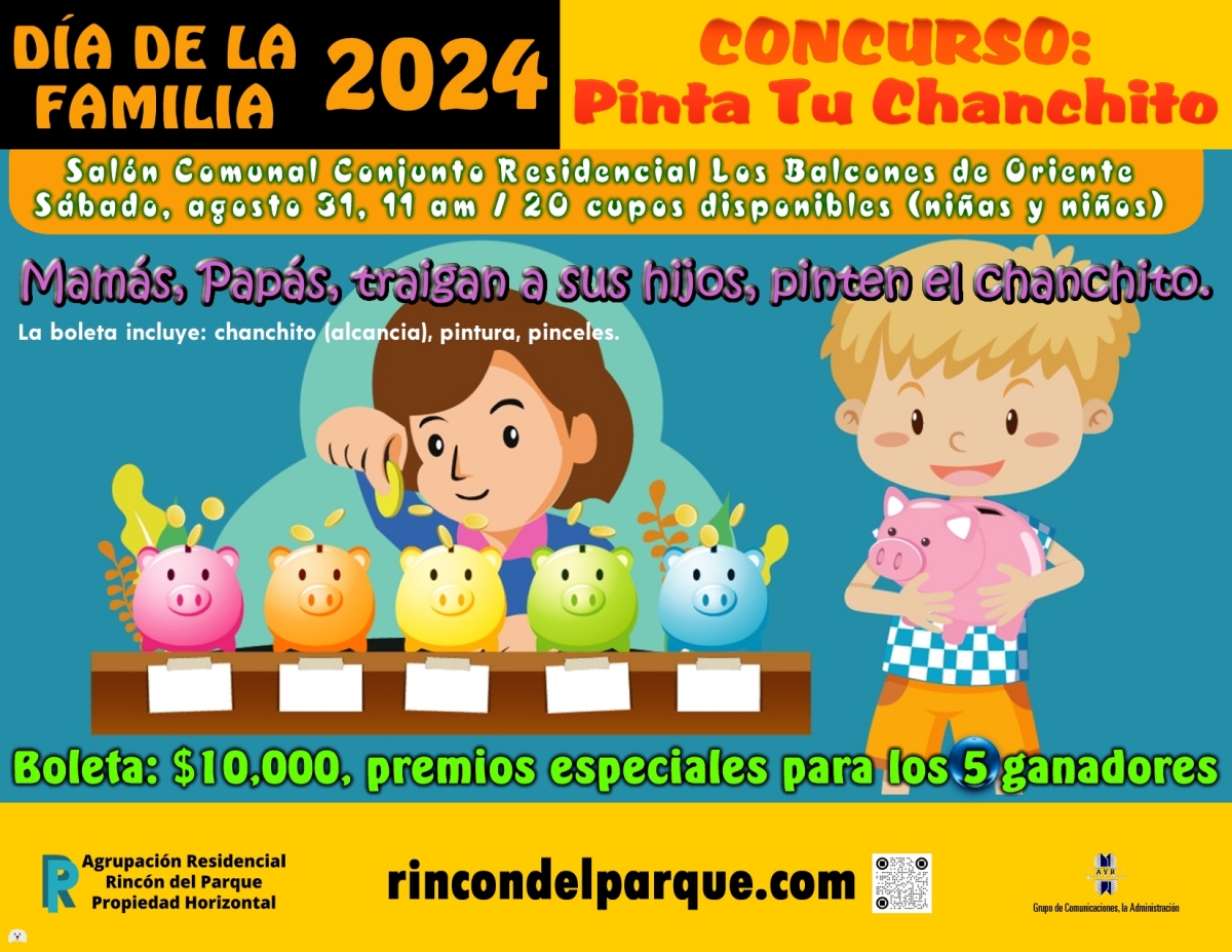 2024-08-29, Comunicado: Día de la Familia, concurso pinta tu chanchito