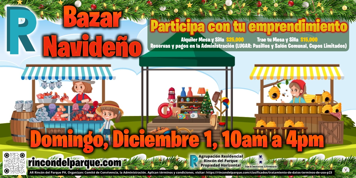 2024-11-15, Comunicado: Bazar de Navidad, Diciembre 1